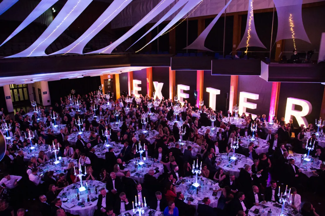 People sat at their tables during the Exeter living awards 2019.