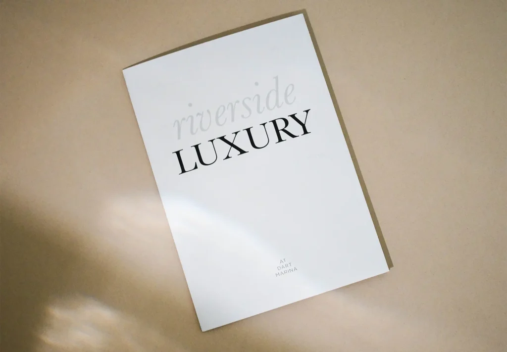 a leaflet for a luxury brand.