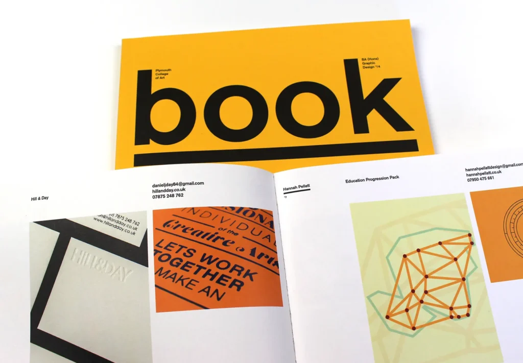 Bright yellow contemporary brochure featuring modern design elements and bold colours, perfect for catching attention and effectively conveying information.