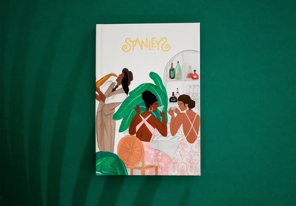 "A drinks menu crafted for a bar in Barbados, featuring bespoke finishing techniques to elevate the final printed product, capturing the essence of the island's vibrant culture and style.