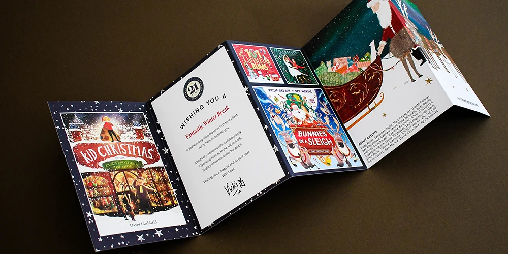 A Christmas themed leaflet advertising events over the festive season.